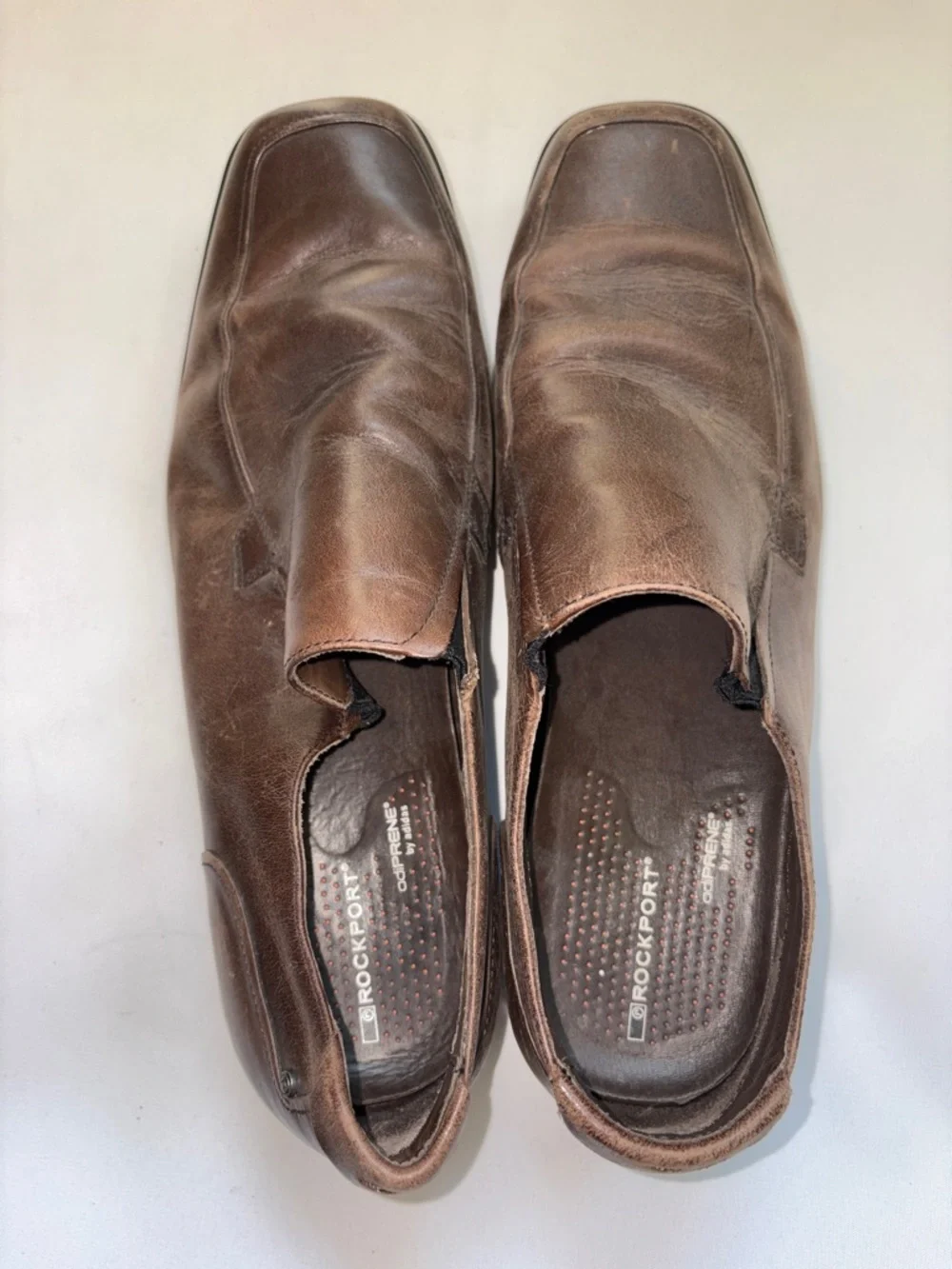 Rockport Brown Leather Slip-On Loafers for‎ Men Size 9.5 Wide